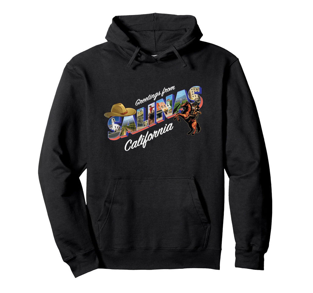 Salinas California Large Letter Postcard Hoodie - Streetwear Style Unisex - T-Shirt, Sweatshirt, Hoodie
