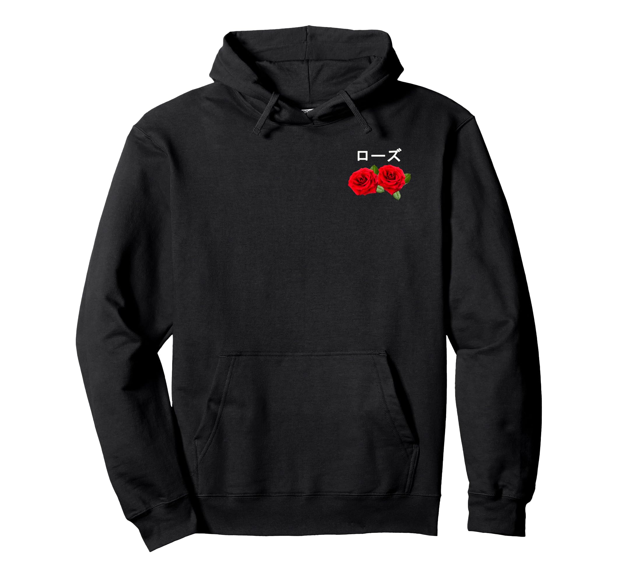 Aesthetic Rose Japanese Text Vaporwave Hoodie - Unique Graphic Men Women - T-Shirt, Sweatshirt, Hoodie