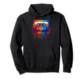 Dripping Paint Art Cassette Player Hoodie - Fun Novelty Design Unisex - T-Shirt, Sweatshirt, Hoodie