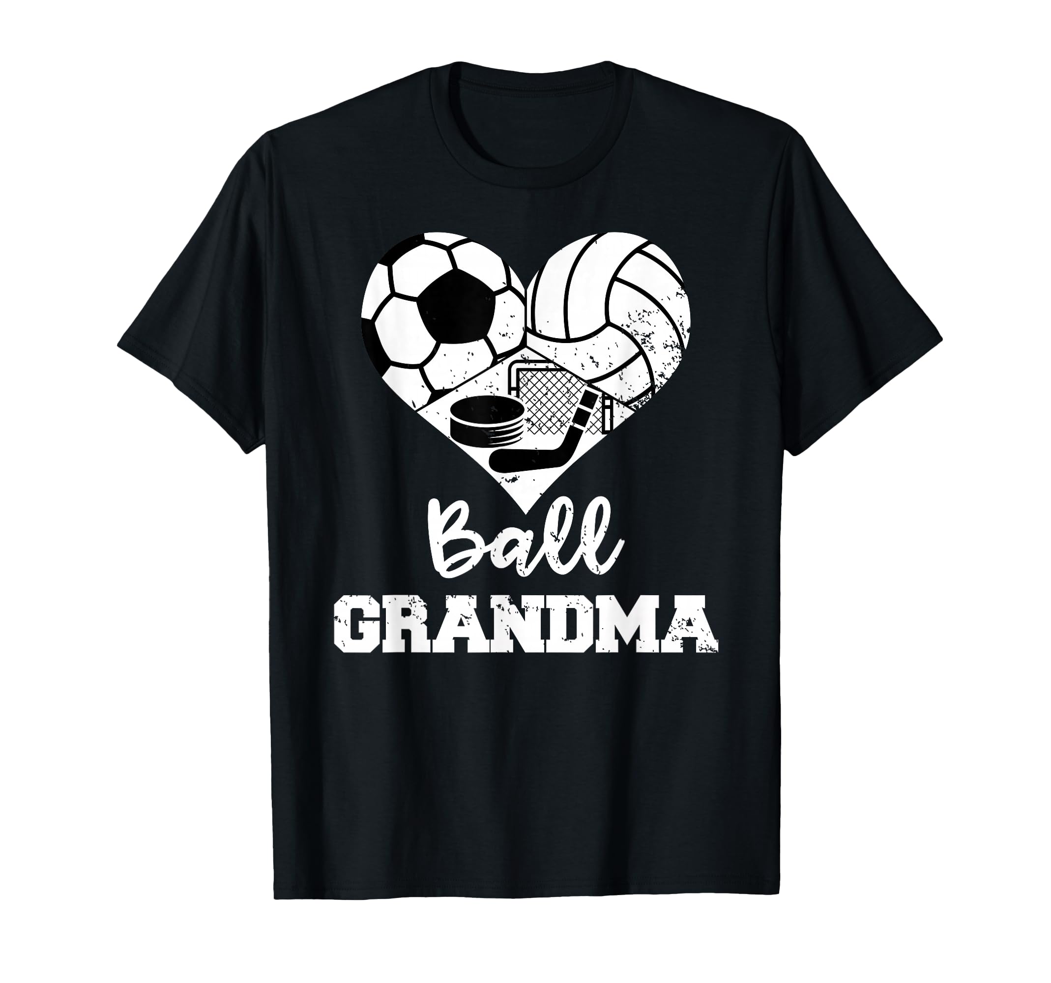 Ball Grandma Heart Funny Soccer T-Shirt - Fun Novelty Design Unisex - T-Shirt, Sweatshirt, Hoodie