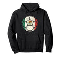 Soccer Ball Football Mexican Flag Mexico Hoodie - Trendy Graphic Unisex - T-Shirt, Sweatshirt, Hoodie