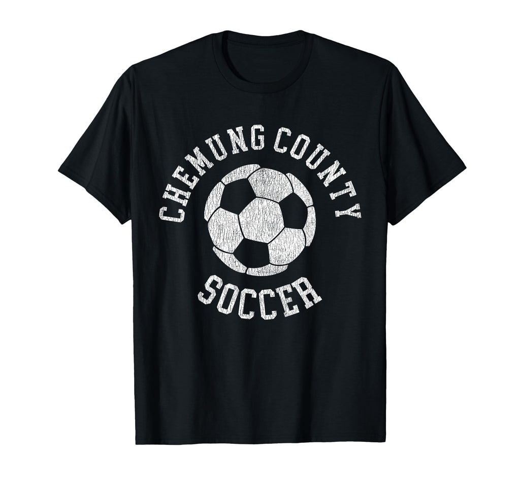 Chemung County Soccer Distressed 90S T-Shirt - Aesthetic Graphic for Adults - T-Shirt, Sweatshirt, Hoodie