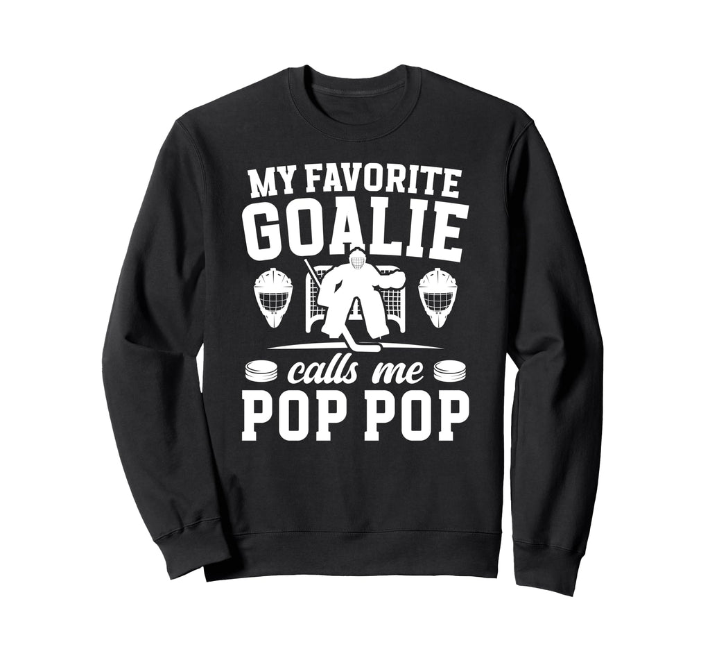 Proud Hockey Goalie Pop Pop Ice Sweatshirt - Minimalist Print for Adults - T-Shirt, Sweatshirt, Hoodie