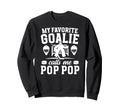 Proud Hockey Goalie Pop Pop Ice Sweatshirt - Minimalist Print for Adults - T-Shirt, Sweatshirt, Hoodie