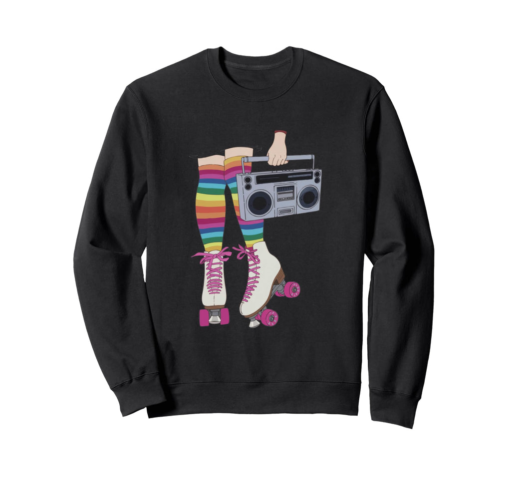 Rollerskates Roll Beat Funny 70S Sweatshirt - Fun Novelty Design Unisex - T-Shirt, Sweatshirt, Hoodie