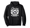 Senior Dad Class 2026 Graduate Soccer Heart Hoodie - Graphic Print Unisex - T-Shirt, Sweatshirt, Hoodie