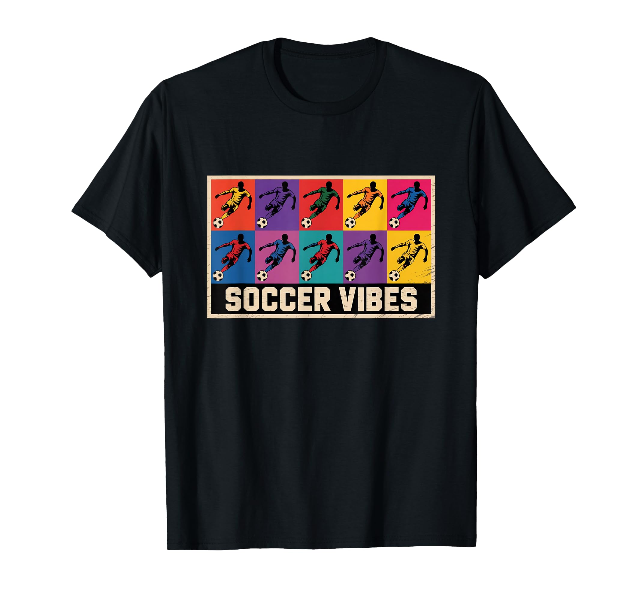 Soccer Vibes Colorful Action Packed T-Shirt - Streetwear Style for Adults - T-Shirt, Sweatshirt, Hoodie