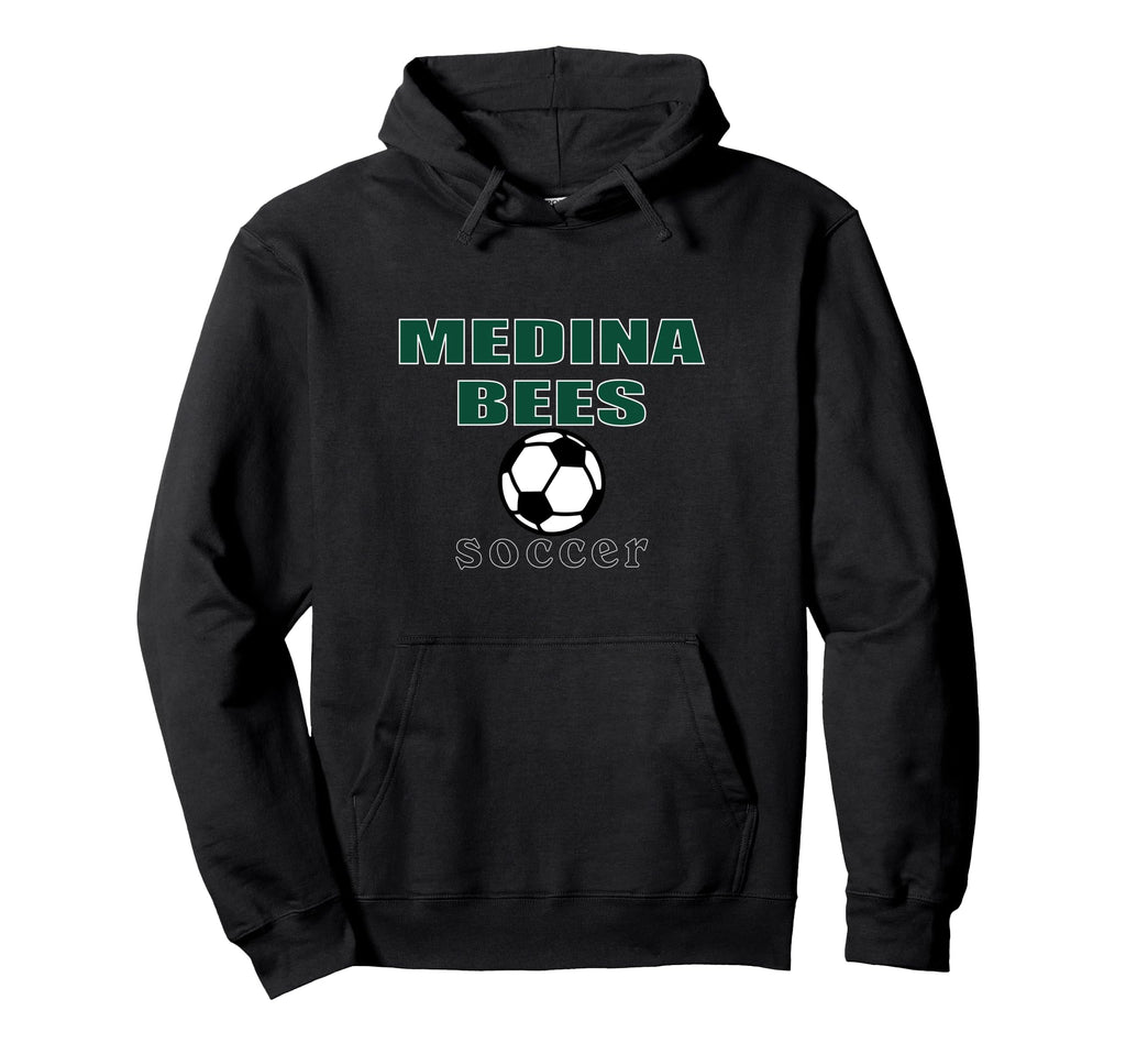 Medina Bees Soccer Hometown Family Hoodie - Fun Novelty Design for Adults - T-Shirt, Sweatshirt, Hoodie