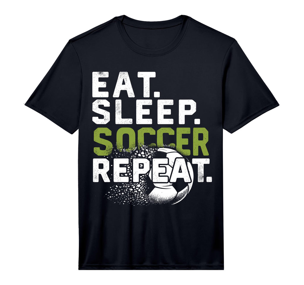 Funny Soccer Eat Sleep Soccer Repeat T-Shirt - Novelty Apparel for Adults - T-Shirt, Sweatshirt, Hoodie