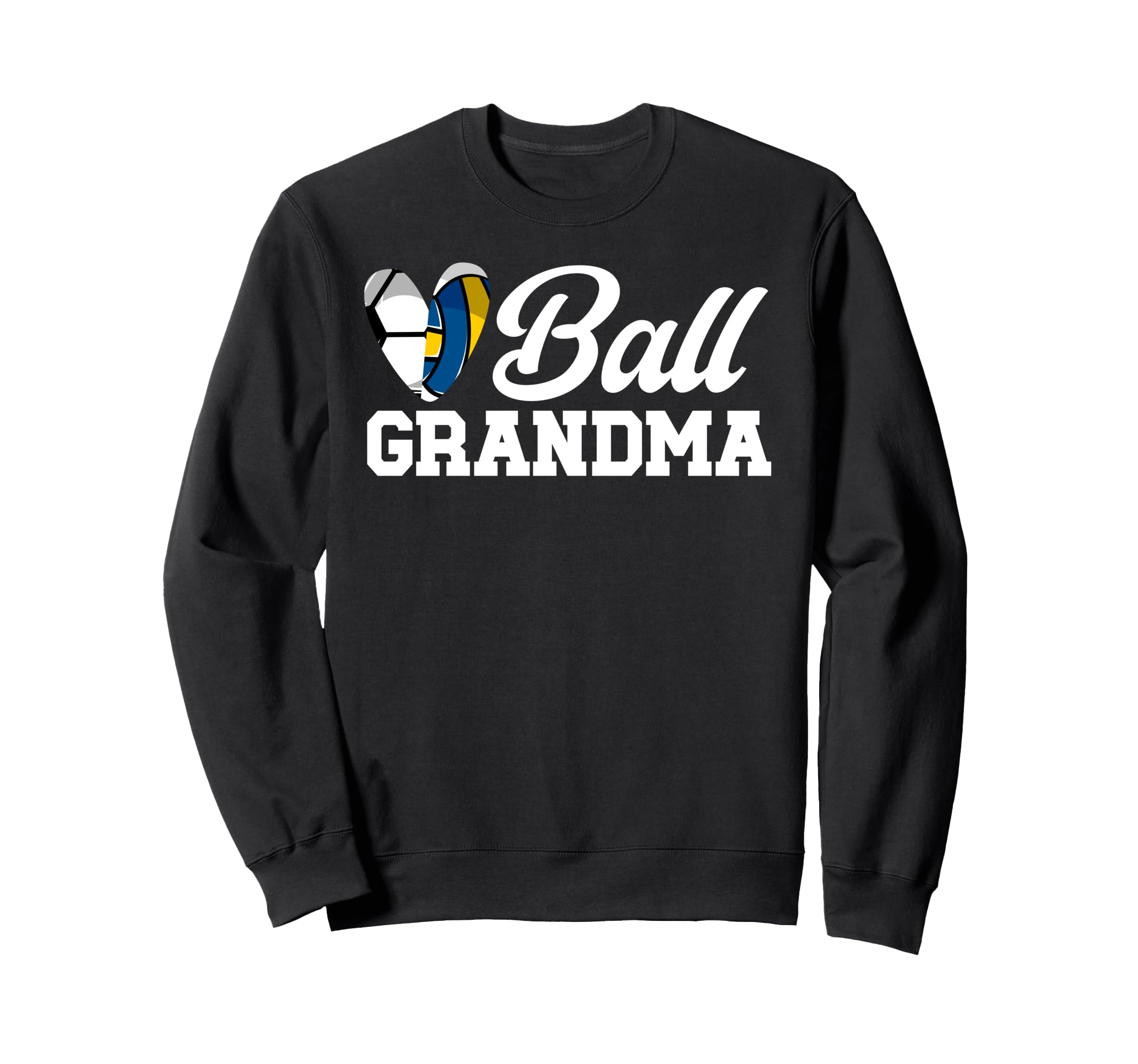 Ball Grandma Heart Volleyball Soccer Sweatshirt - Minimalist Print Unisex - T-Shirt, Sweatshirt, Hoodie
