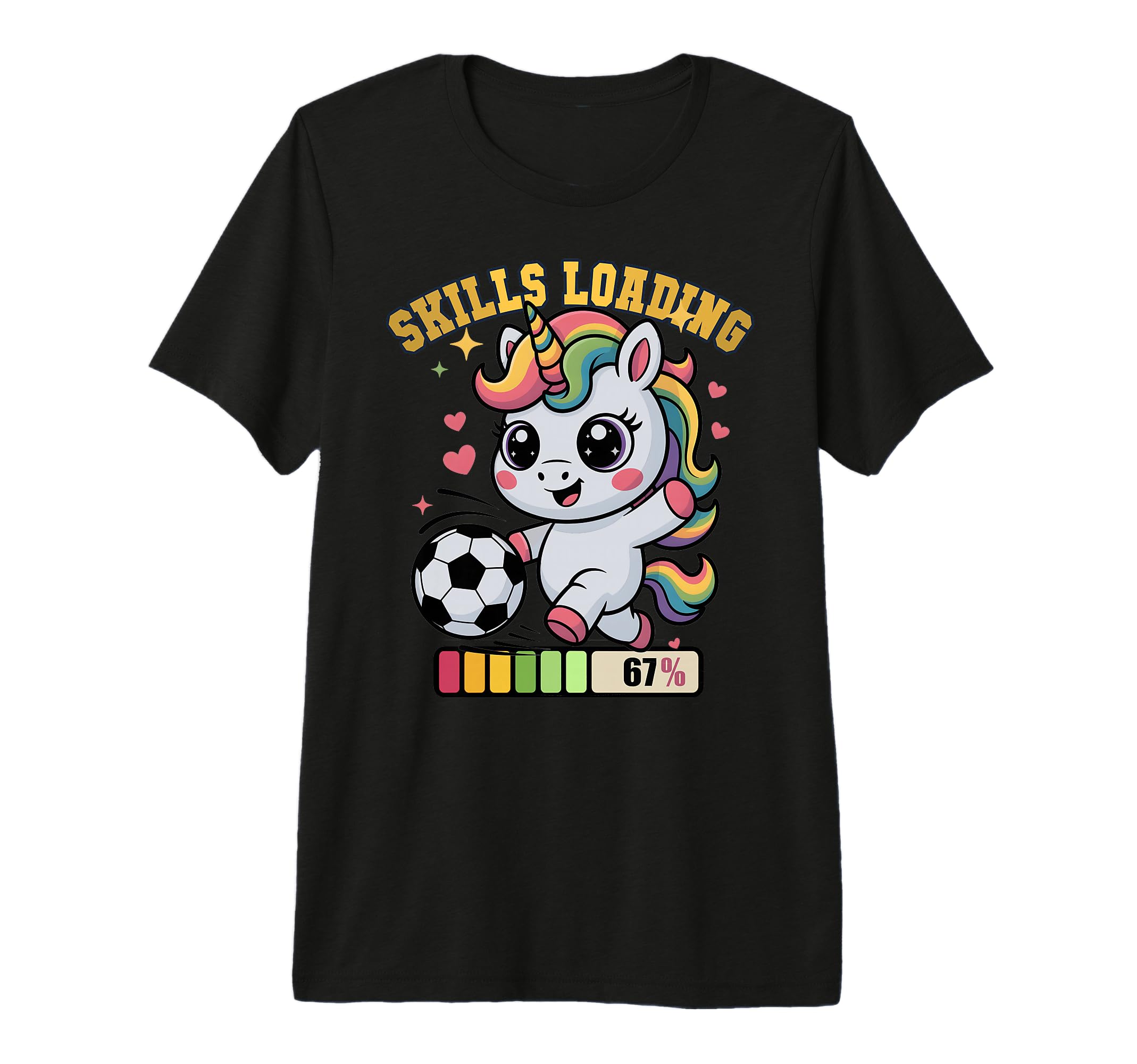 Soccer Unicorn Skills Loading Win T-Shirt - Graphic Print Men Women - T-Shirt, Sweatshirt, Hoodie