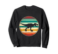 Skating Dinosaur Sweatshirt - Graphic Print Unisex - T-Shirt, Sweatshirt, Hoodie