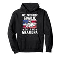 Favorite Lacrosse Goalie Grandpa Hoodie - Aesthetic Graphic for Adults - T-Shirt, Sweatshirt, Hoodie