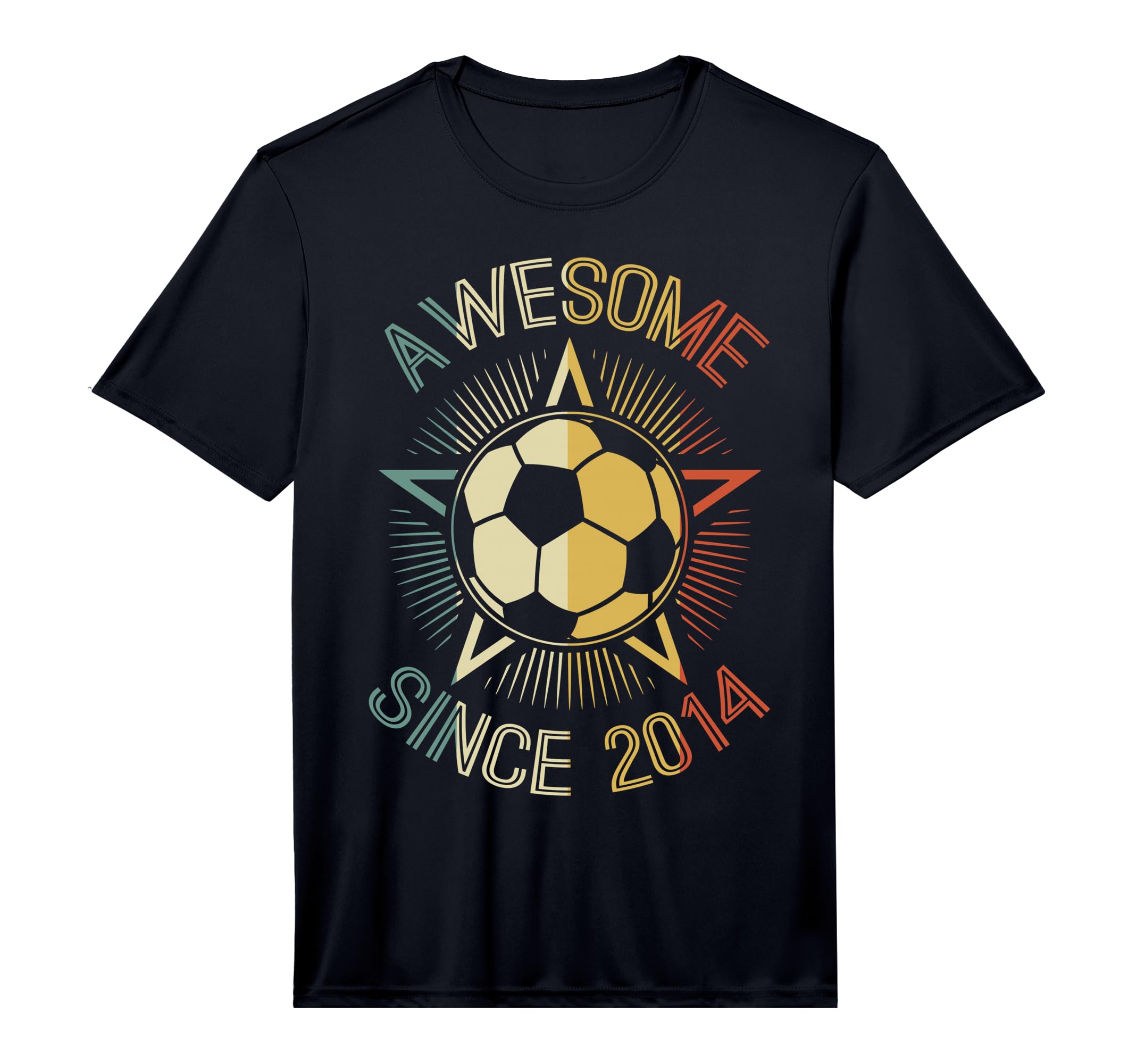 Awesome Since 2014 Soccer Birthday T-Shirt - Aesthetic Graphic Men Women - T-Shirt, Sweatshirt, Hoodie