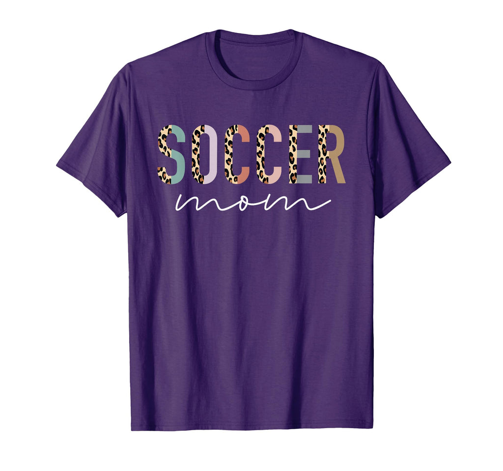 Soccer Mom Gifts Leopard Soccer T-Shirt - Casual Everyday Wear Men Women - T-Shirt, Sweatshirt, Hoodie