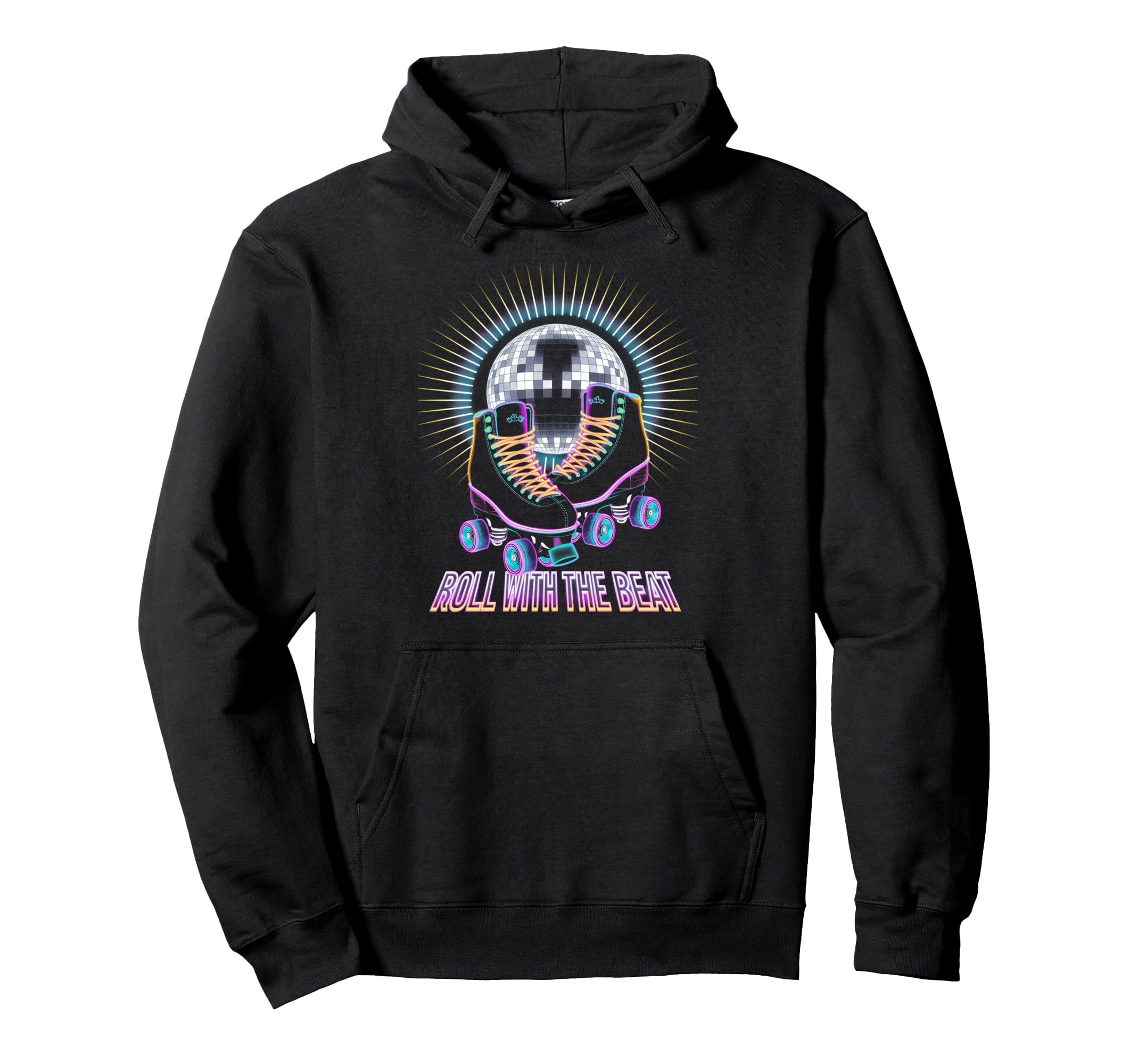 Rollerskates Roll Beat Funny 70S 80S Hoodie - Minimalist Print Men Women - T-Shirt, Sweatshirt, Hoodie