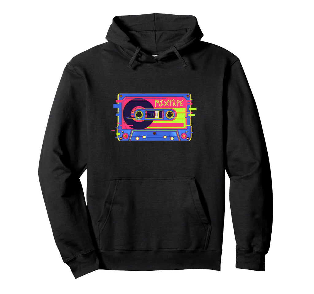 Mixtape Cassette Tape Hoodie - Minimalist Print for Adults - T-Shirt, Sweatshirt, Hoodie
