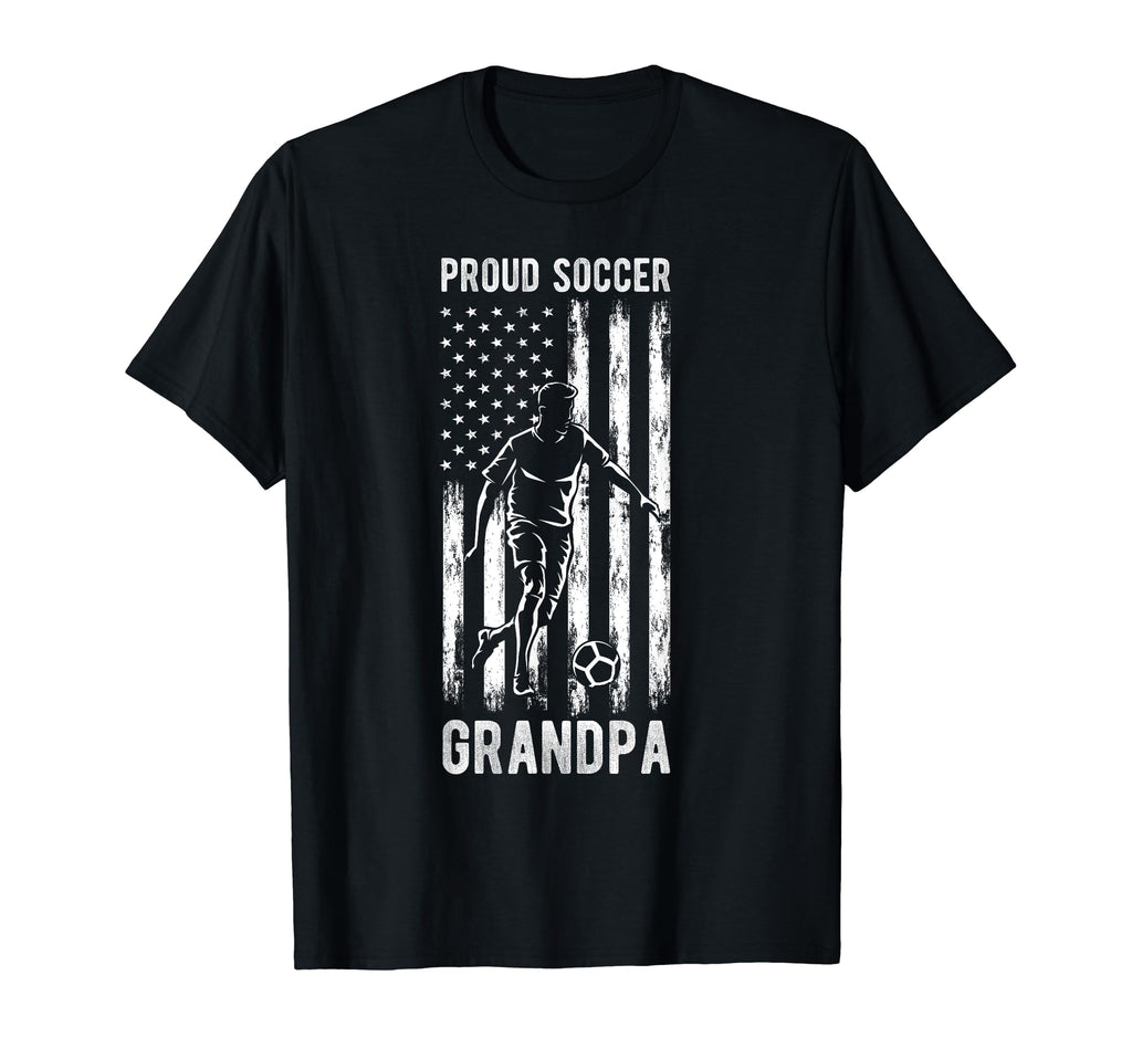 Proud Soccer Grandpa Usa Flag Family T-Shirt - Minimalist Print Unisex - T-Shirt, Sweatshirt, Hoodie