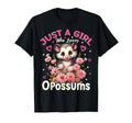 Just Who Loves Opossums Floral T-Shirt - Unique Graphic Unisex - T-Shirt, Sweatshirt, Hoodie