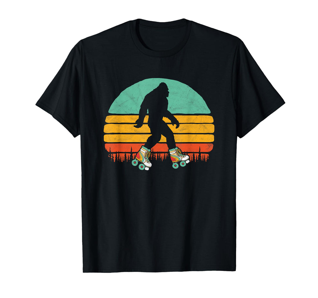 Bigfoot Roller Skating Sasquatch T-Shirt - Fun Novelty Design for Adults - T-Shirt, Sweatshirt, Hoodie