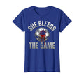 She Bleeds Game Womens Soccer T-Shirt - Custom Art Print for Adults - T-Shirt, Sweatshirt, Hoodie