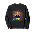 80S 90S Music Notes Cassette Tape Sweatshirt - Minimalist Print for Adults - T-Shirt, Sweatshirt, Hoodie