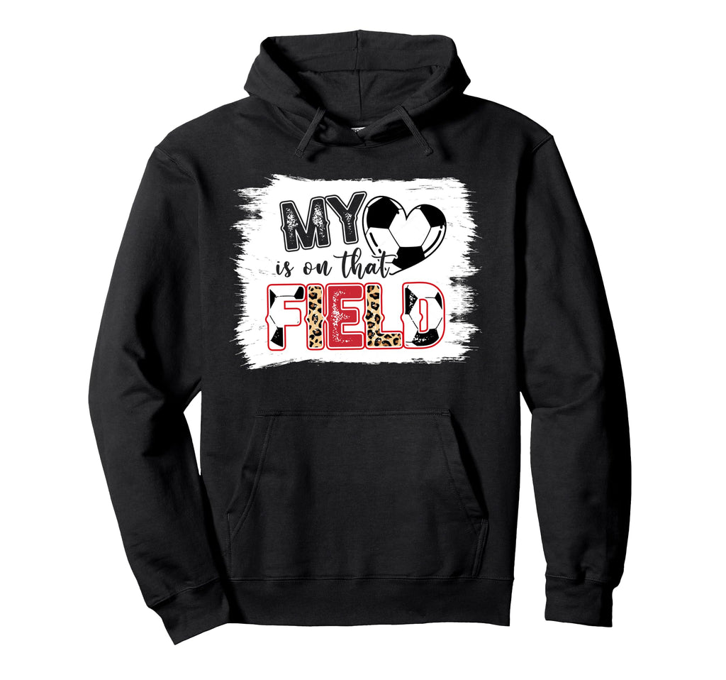 Leopard My Heart Is That Field Hoodie - Casual Everyday Wear for Adults - T-Shirt, Sweatshirt, Hoodie