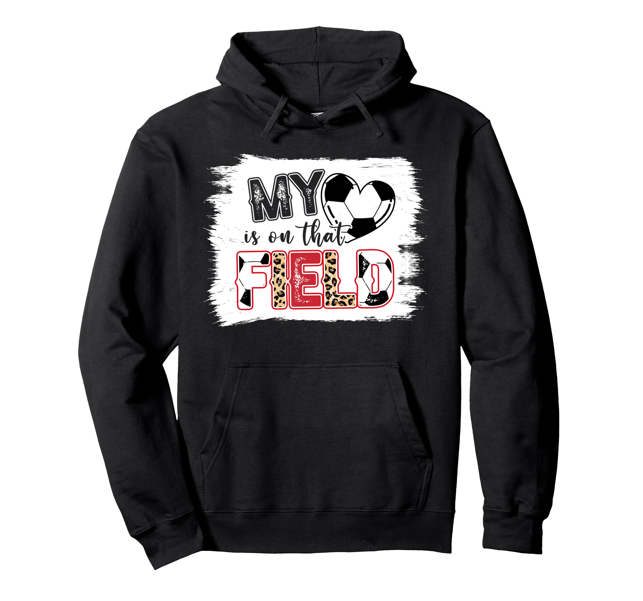 Leopard My Heart Is That Field Hoodie - Casual Everyday Wear for Adults - T-Shirt, Sweatshirt, Hoodie