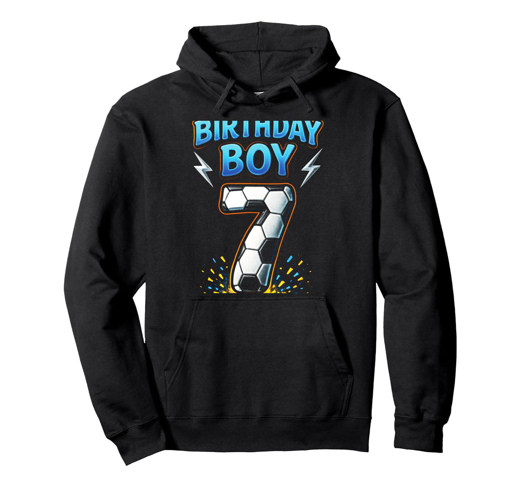 Birthday 7Th Birthday Football Hoodie - Unique Graphic Men Women - T-Shirt, Sweatshirt, Hoodie