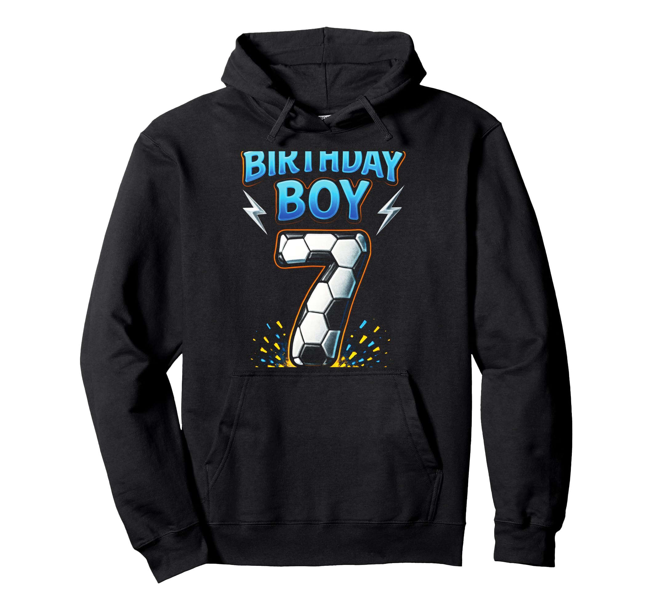 Birthday 7Th Birthday Football Hoodie - Unique Graphic Men Women - T-Shirt, Sweatshirt, Hoodie