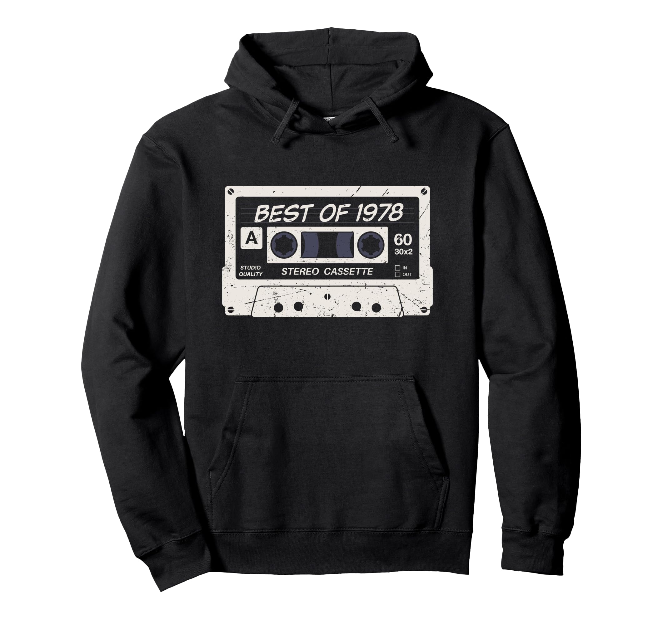 Mixtape Birthday Best 1978 Cassette Hoodie - Casual Everyday Wear Men Women - T-Shirt, Sweatshirt, Hoodie