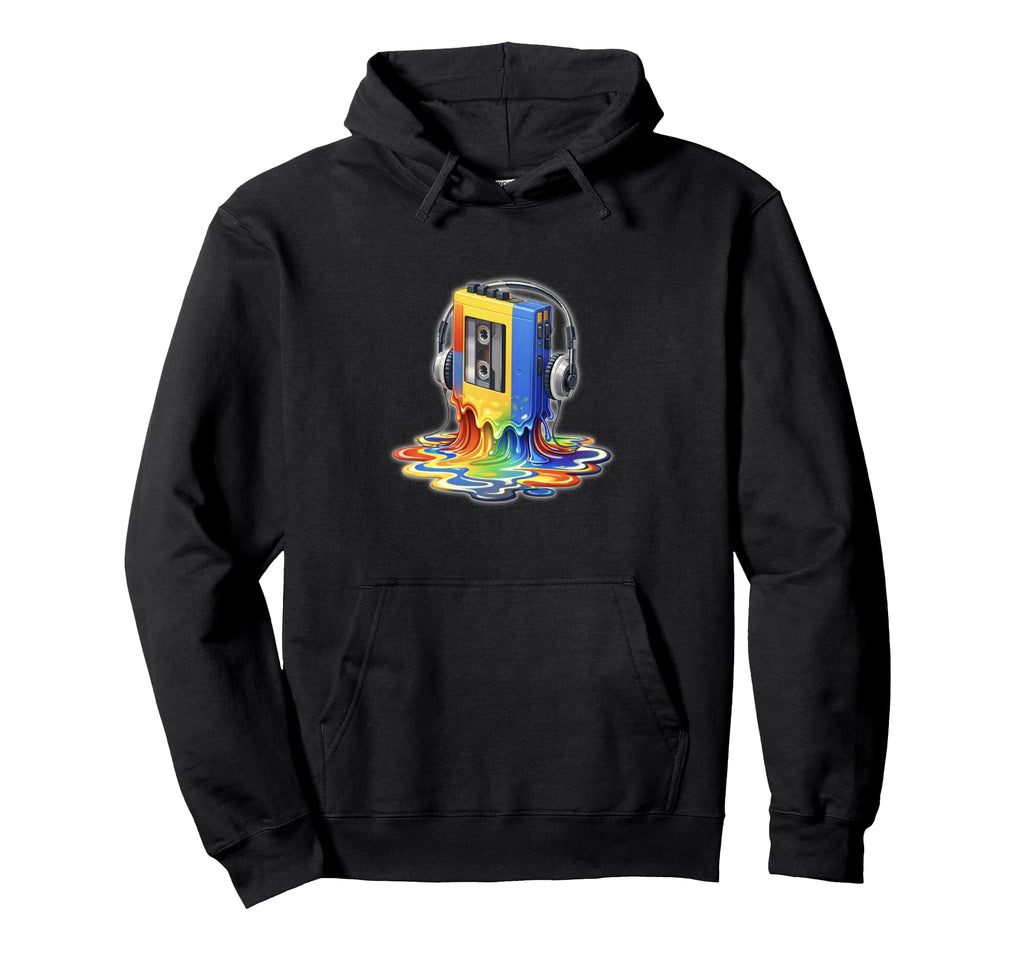 Melting Cassette Player Hoodie - Trendy Graphic Men Women - T-Shirt, Sweatshirt, Hoodie