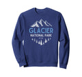 Glacier National Park Mt Mountain Sweatshirt - Minimalist Print Men Women - T-Shirt, Sweatshirt, Hoodie