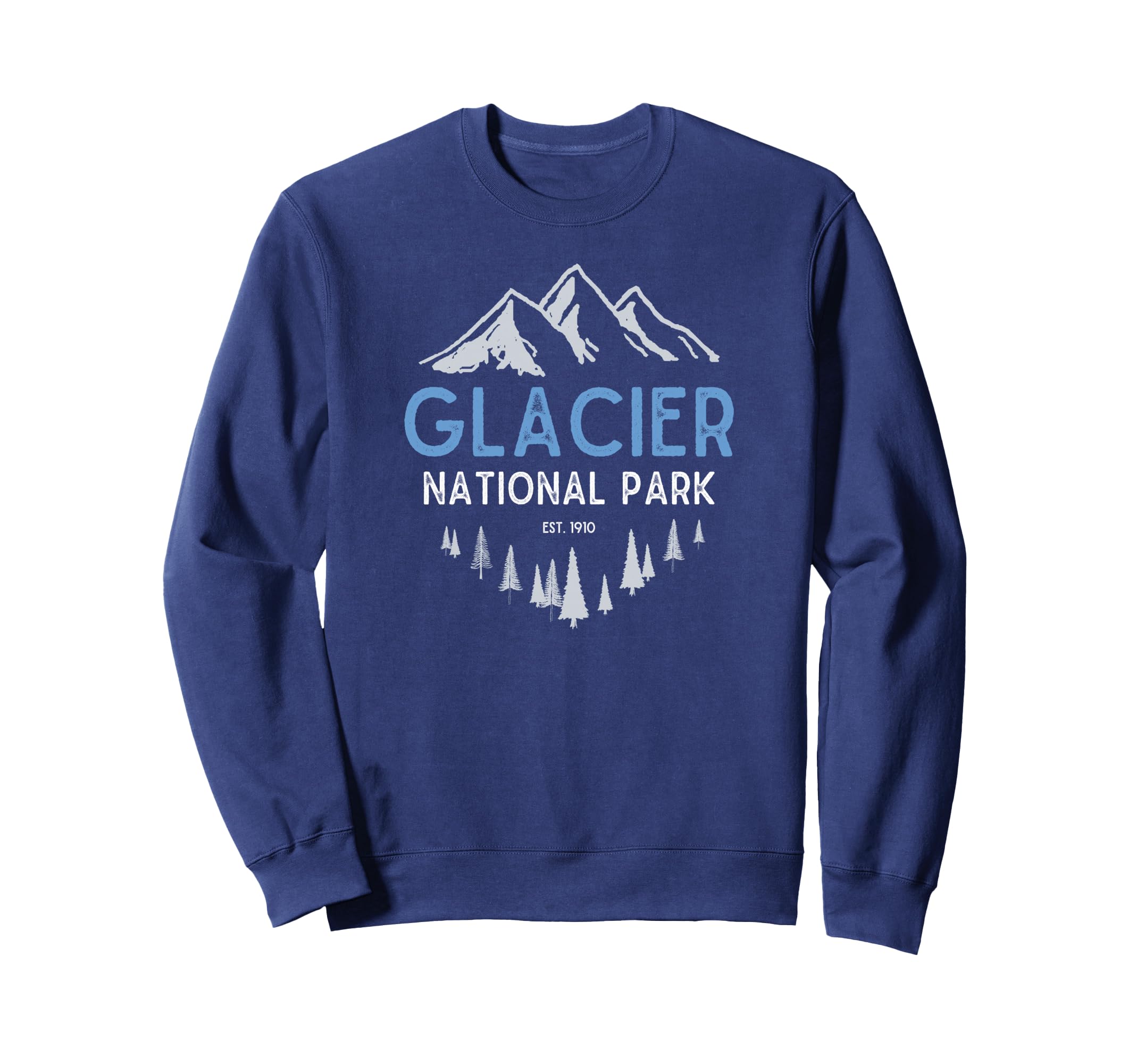 Glacier National Park Mt Mountain Sweatshirt - Minimalist Print Men Women - T-Shirt, Sweatshirt, Hoodie