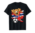 Dabbing Dog Norway Soccer Fans Jersey T-Shirt - Graphic Print Unisex - T-Shirt, Sweatshirt, Hoodie