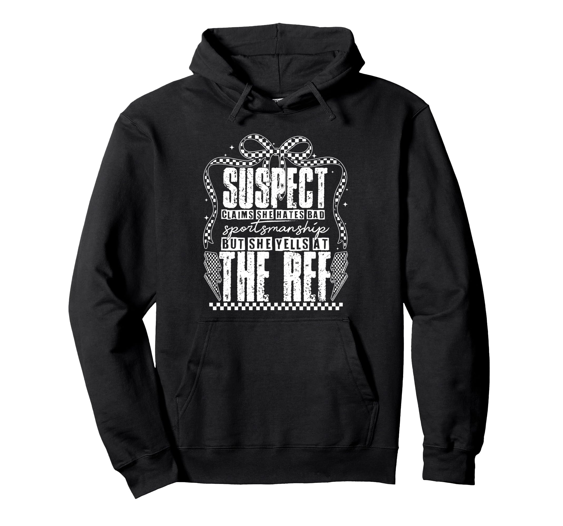 Suspect Claims But She Yells Ref Hoodie - Minimalist Print Men Women - T-Shirt, Sweatshirt, Hoodie