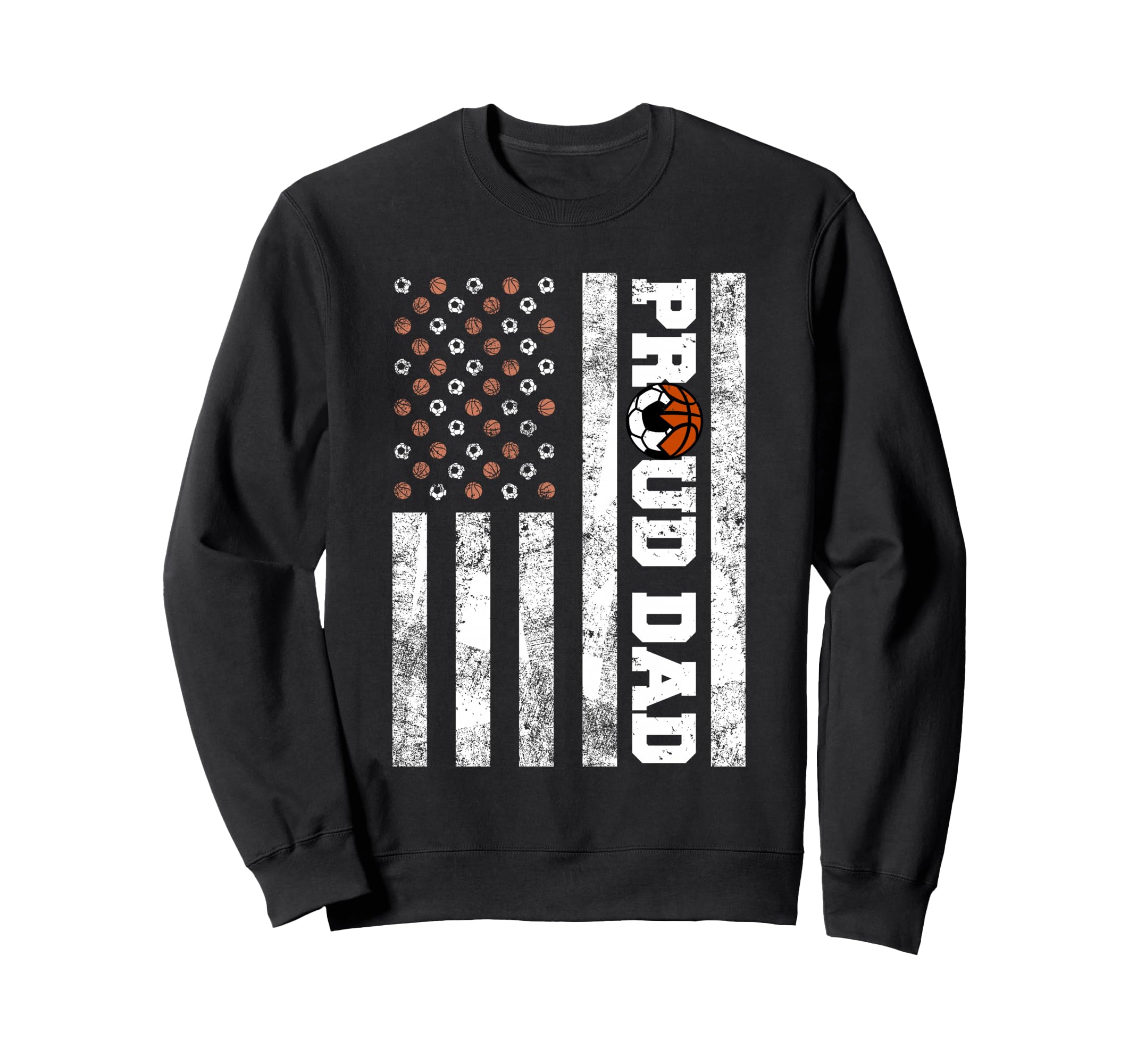 Proud Dad American Flag Funny Sweatshirt - Custom Art Print for Adults - T-Shirt, Sweatshirt, Hoodie