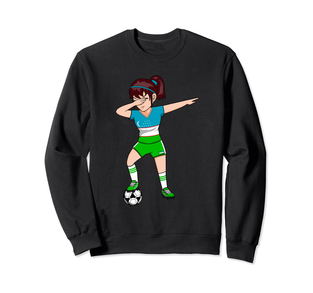 Dabbing Soccer Uzbekistan Jersey Sweatshirt - Streetwear Style Men Women - T-Shirt, Sweatshirt, Hoodie
