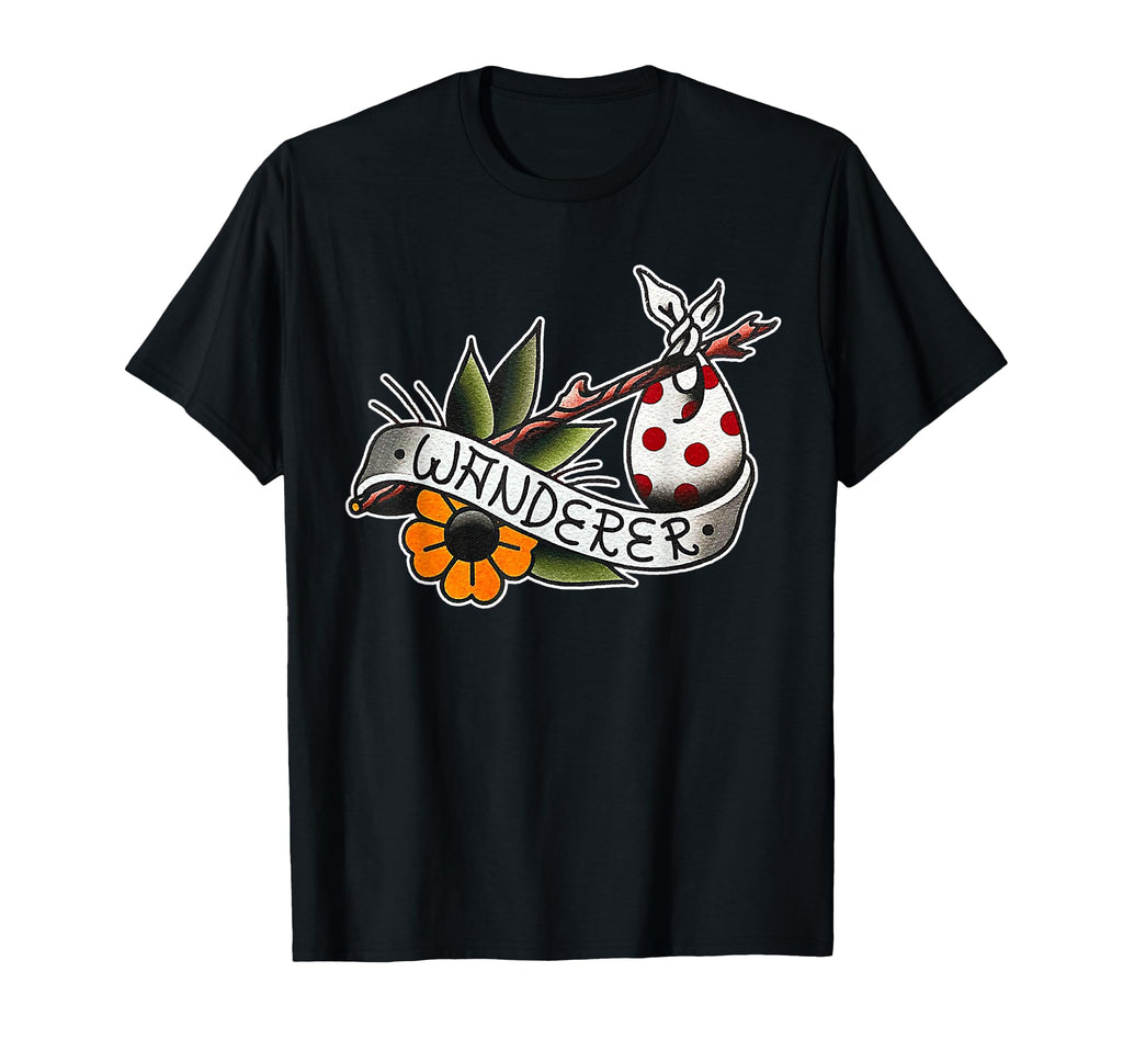 Wanderer X Bindle X Flower X Hobo T-Shirt - Aesthetic Graphic for Adults - T-Shirt, Sweatshirt, Hoodie