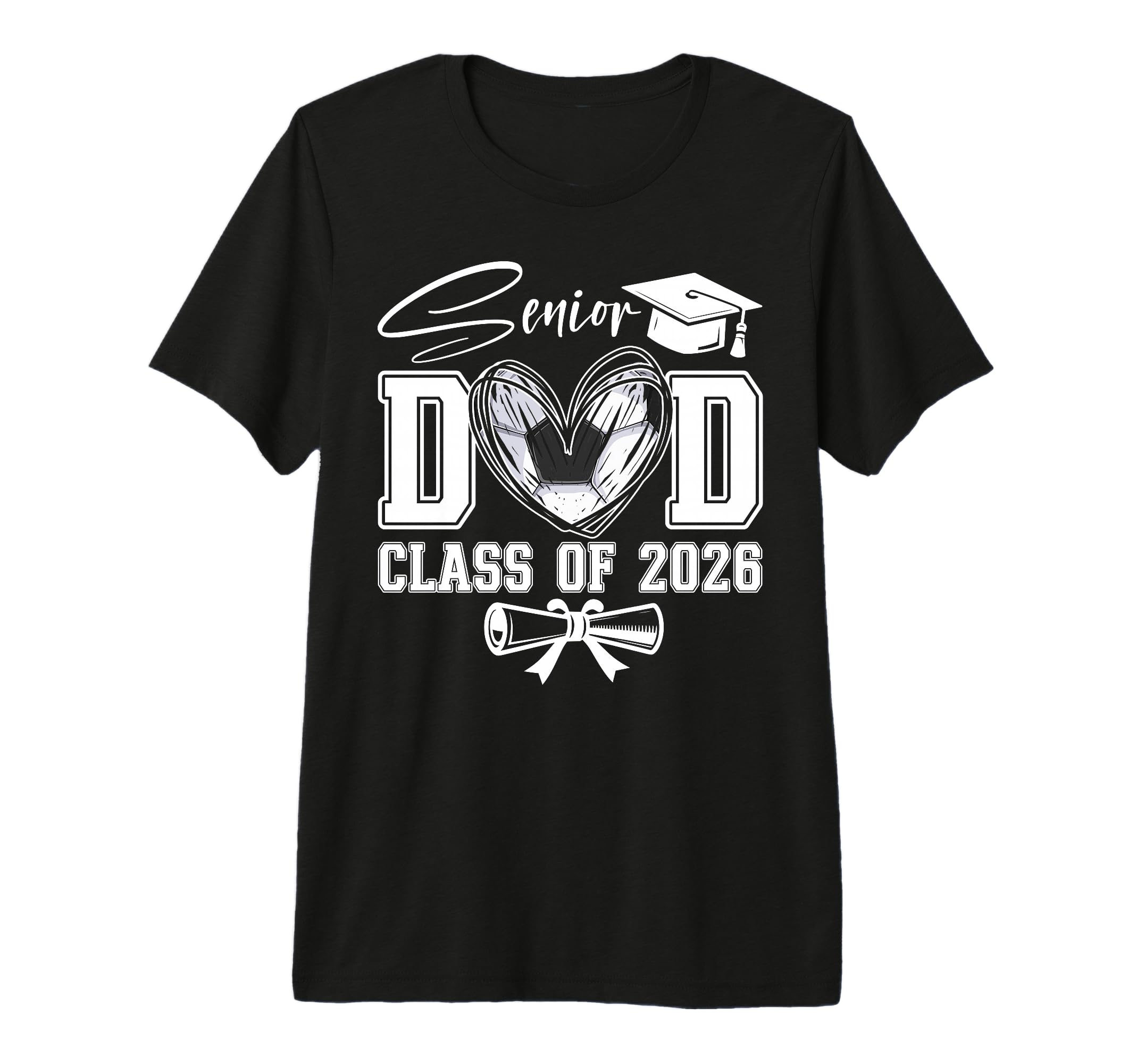 Senior Dad Class 2026 Graduate Soccer T-Shirt - Custom Art Print Unisex - T-Shirt, Sweatshirt, Hoodie