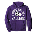 Proud Dad Ballers Baseball Soccer Dad Hoodie - Aesthetic Graphic for Adults - T-Shirt, Sweatshirt, Hoodie