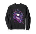 Polygon Art Cassette Player Sweatshirt - Casual Everyday Wear Men Women - T-Shirt, Sweatshirt, Hoodie