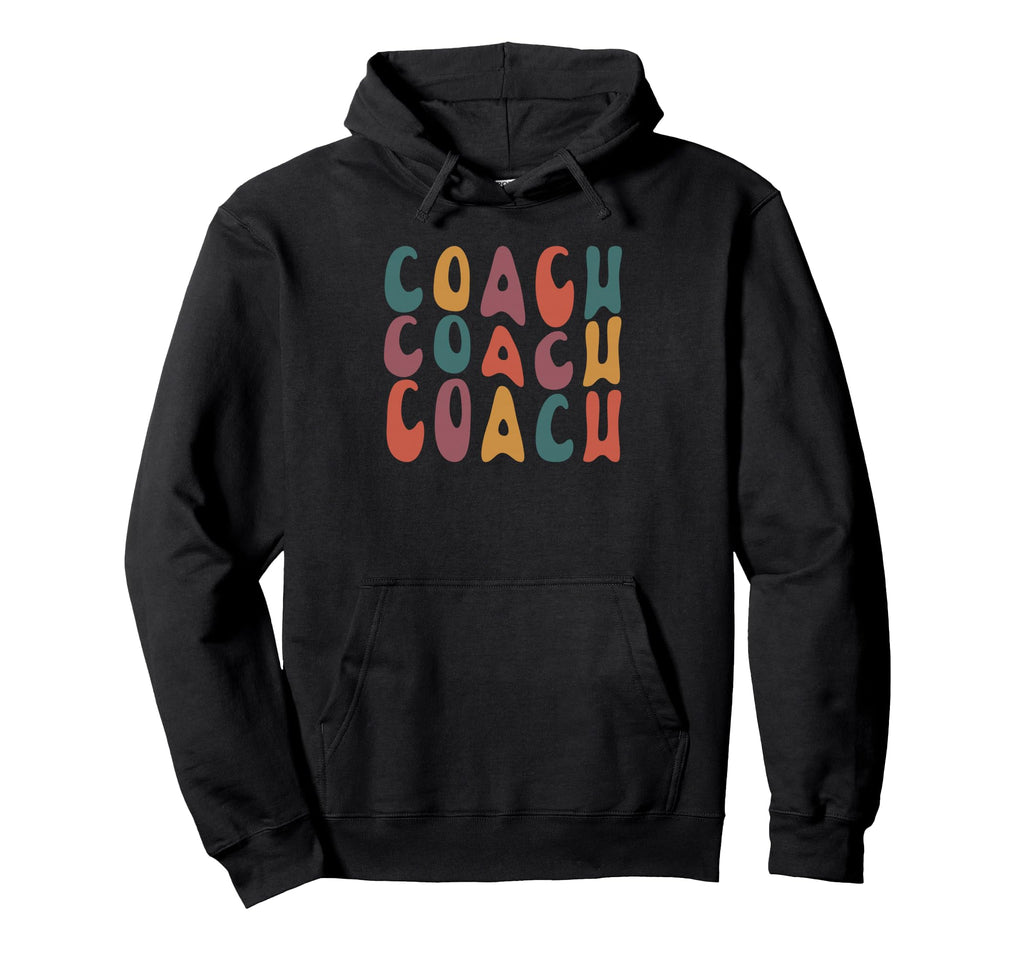 Coach Groovy Colorful Coaching Hoodie - Unique Graphic Men Women - T-Shirt, Sweatshirt, Hoodie