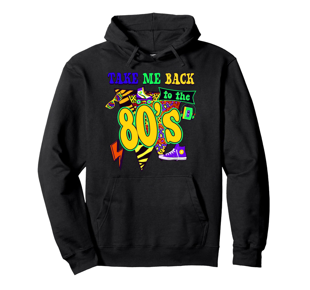 1980S Party Theme Roller Skates And Boom Hoodie - Aesthetic Graphic Unisex - T-Shirt, Sweatshirt, Hoodie