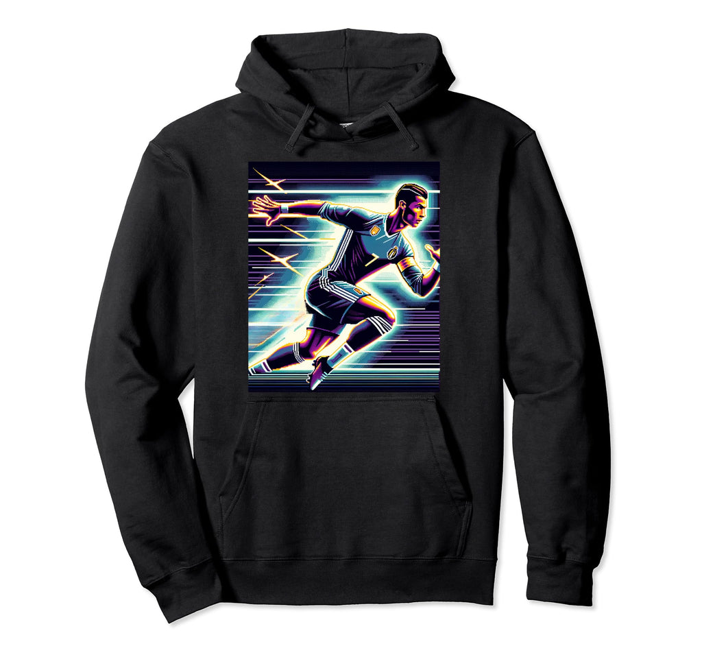 Football Star Gaming Arcade Soccer Hoodie - Minimalist Print Men Women - T-Shirt, Sweatshirt, Hoodie