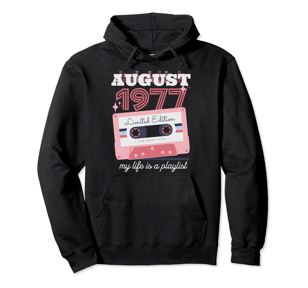 August 1977 Cassette 45Th Birthday 45 Hoodie - Graphic Print for Adults - T-Shirt, Sweatshirt, Hoodie