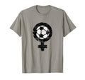 Female Womens Soccer Black White T-Shirt - Novelty Apparel Unisex - T-Shirt, Sweatshirt, Hoodie