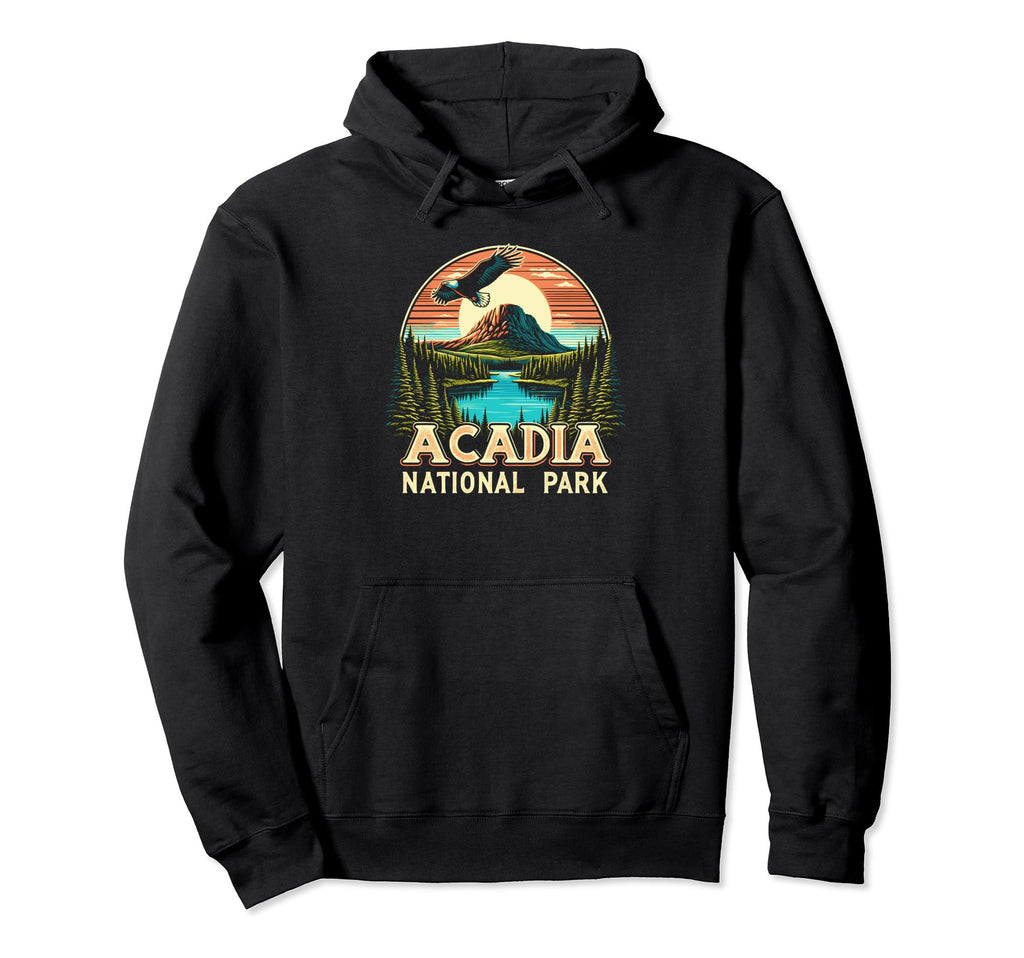 Acadia National Park Soaring Eagle Inspired Hoodie - Trendy Graphic Unisex - T-Shirt, Sweatshirt, Hoodie