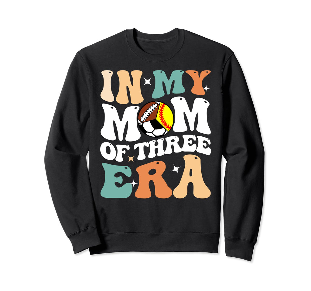 My Mom Three Era Funny Softball Soccer Sweatshirt - Trendy Graphic Unisex - T-Shirt, Sweatshirt, Hoodie