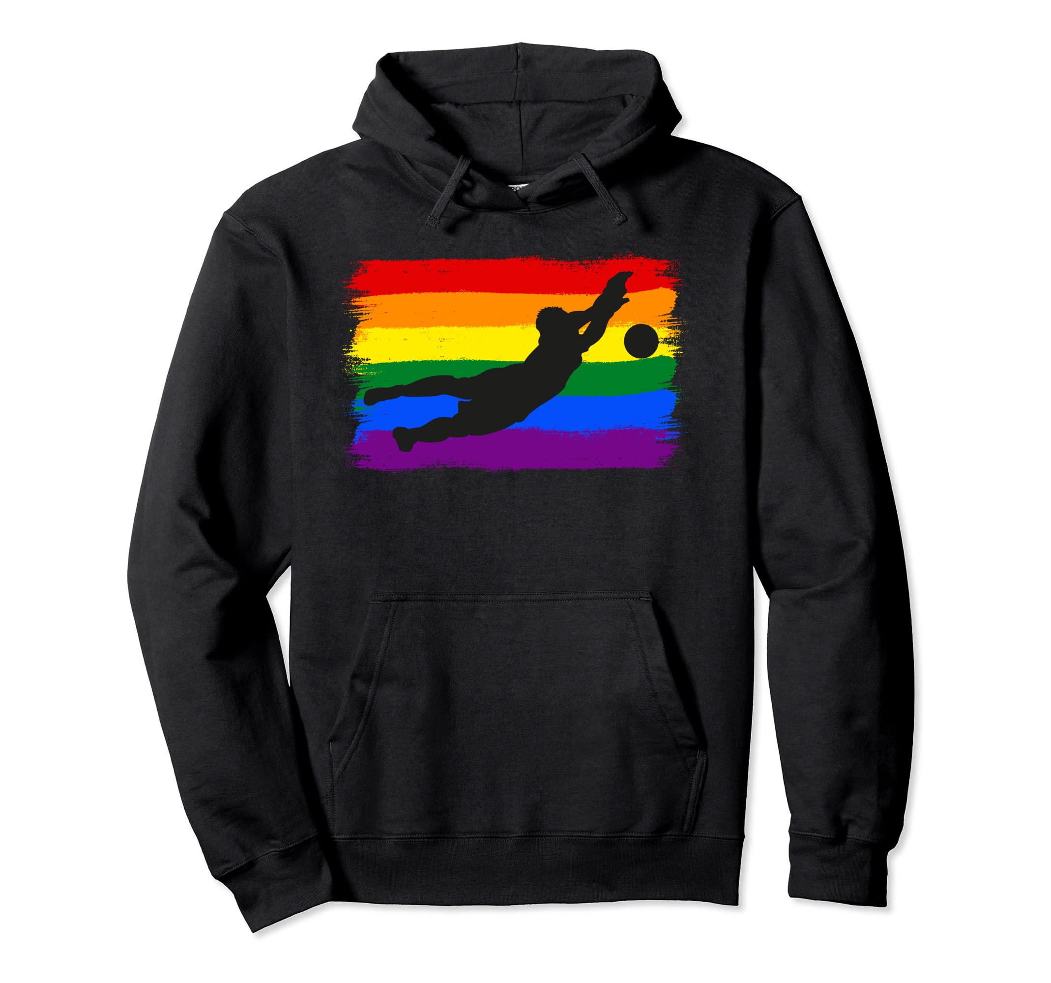 Lgbt Rainbow Flag Soccer Football Hoodie - Custom Art Print Unisex - T-Shirt, Sweatshirt, Hoodie